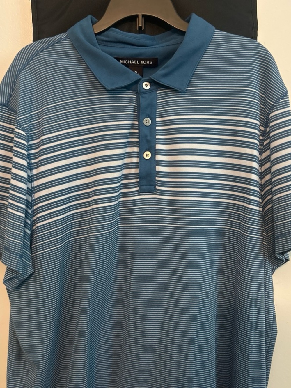 Michael Kors Men’s Blue & White Striped Polo
